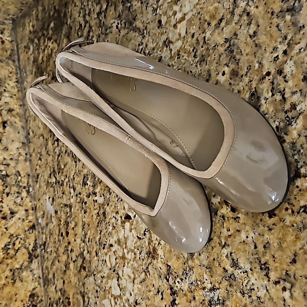 Chaps Rina patent wedge.